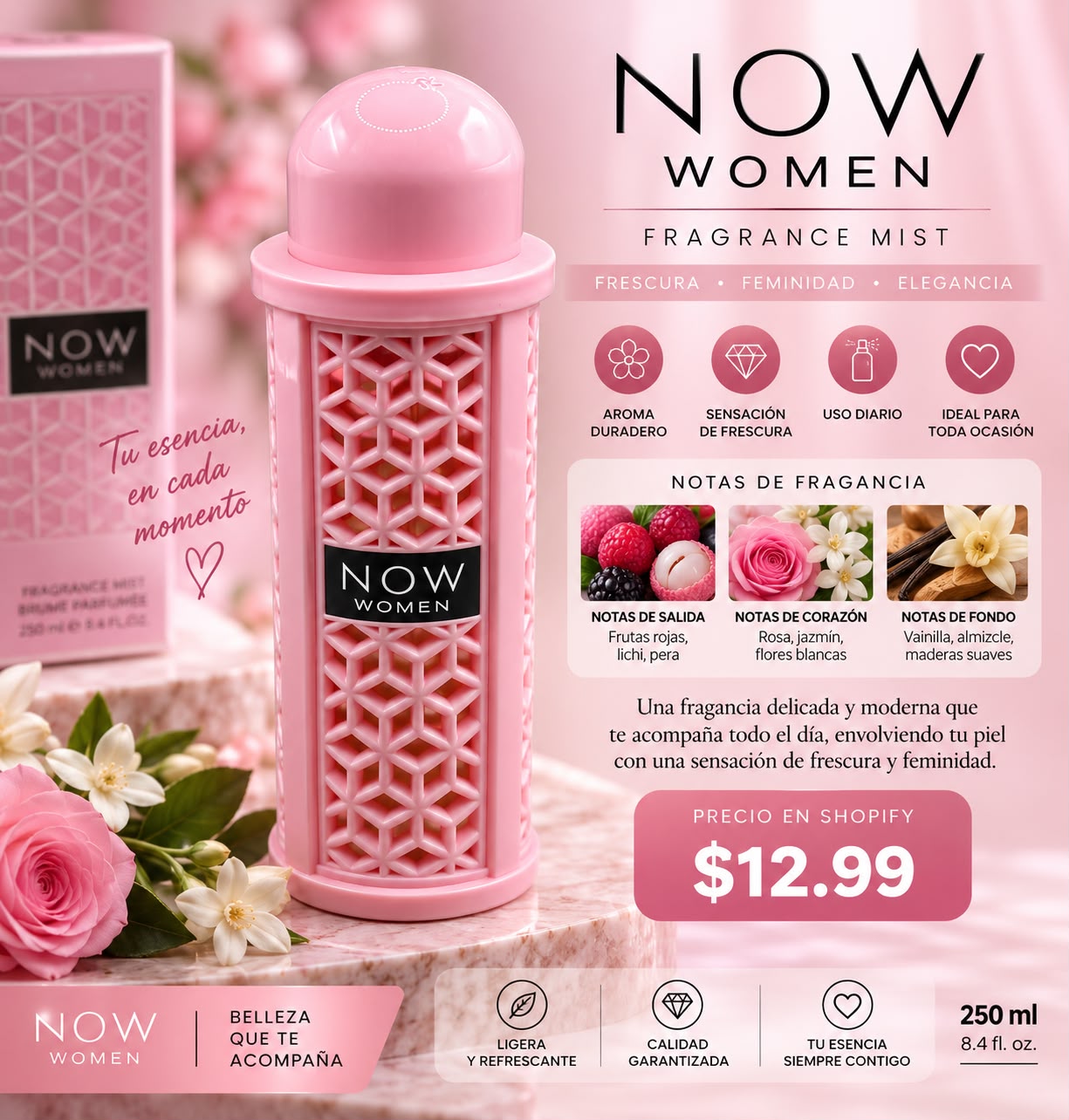 NOW Women Fragrance Mist — 250 ml / 8.4 fl oz
